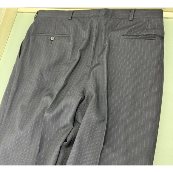 VTG Burberry 2 Piece Suit 42R Blazer 36X30 Pants Ventless Pinstripe USA Made - Picture 16 of 16